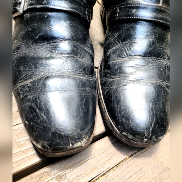 Florsheim vintage 52' men's black leather ankle boots sz10 - Picture 5 of 11